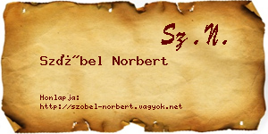 Szóbel Norbert névjegykártya